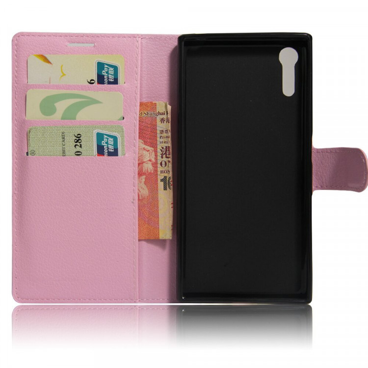 Чехол с визитницей для Sony Xperia XZ / XZs (розовый)