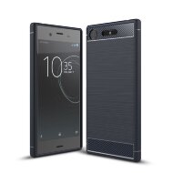 Чехол-накладка Carbon Fibre для Sony Xperia XZ1 (темно-синий) Чехол-накладка Carbon Fibre для Sony Xperia XZ1 (темно-синий)