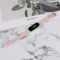 Кожаный ремешок для Xiaomi Smart Band 7 (розовый)