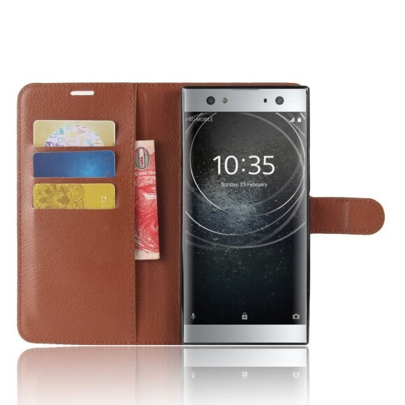 Чехол с визитницей для Sony Xperia XA2 Ultra (коричневый) Чехол с визитницей для Sony Xperia XA2 Ultra (коричневый)
