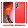 Чехол-накладка Carbon Fibre для OnePlus Nord 2 5G (красный)