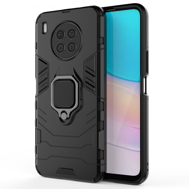 Чехол Armor Ring Holder для HUAWEI Nova 8i (черный)