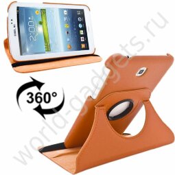 Поворотный чехол для Samsung Galaxy Tab 3 / P3200 (оранжевый)