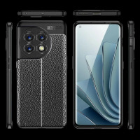 Чехол-накладка Litchi Grain для OnePlus 11 (темно-синий)