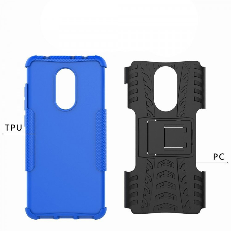 Чехол Hybrid Armor для Xiaomi Redmi 5 (черный + голубой)