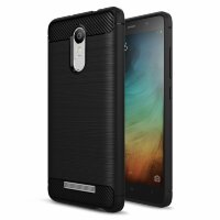 Накладка Carbon Fibre для Xiaomi Redmi Note 3 / 3 Pro (черный)