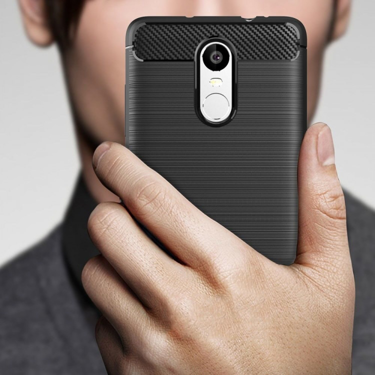 Накладка Carbon Fibre для Xiaomi Redmi Note 3 / 3 Pro (черный)