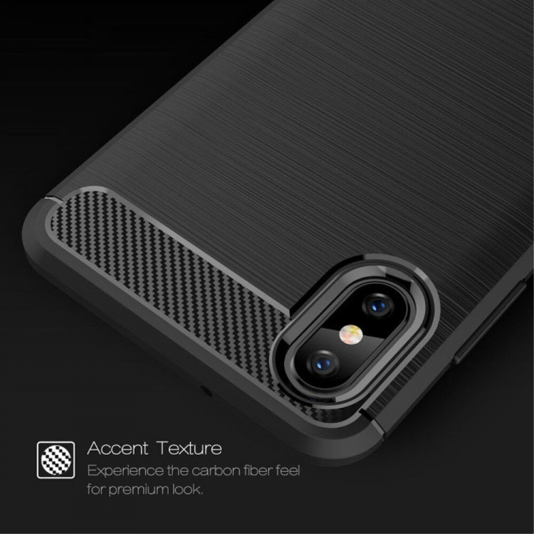 Чехол-накладка Carbon Fibre для Xiaomi Mi 8 Pro / Mi 8 Explorer Edition (черный)