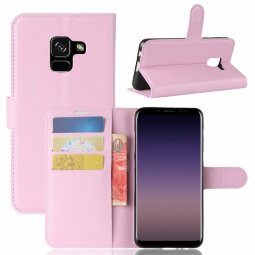 Чехол с визитницей для Samsung Galaxy A8 (2018) (розовый)