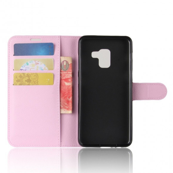 Чехол с визитницей для Samsung Galaxy A8 (2018) (розовый)