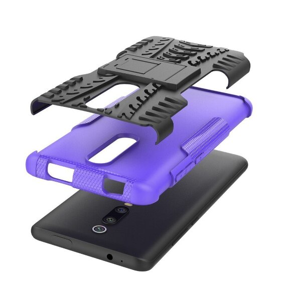 Чехол Hybrid Armor для Xiaomi Redmi K20 / Redmi K20 Pro / Xiaomi Mi 9T / Mi 9T Pro (черный + фиолетовый)