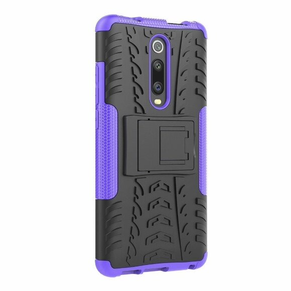 Чехол Hybrid Armor для Xiaomi Redmi K20 / Redmi K20 Pro / Xiaomi Mi 9T / Mi 9T Pro (черный + фиолетовый)