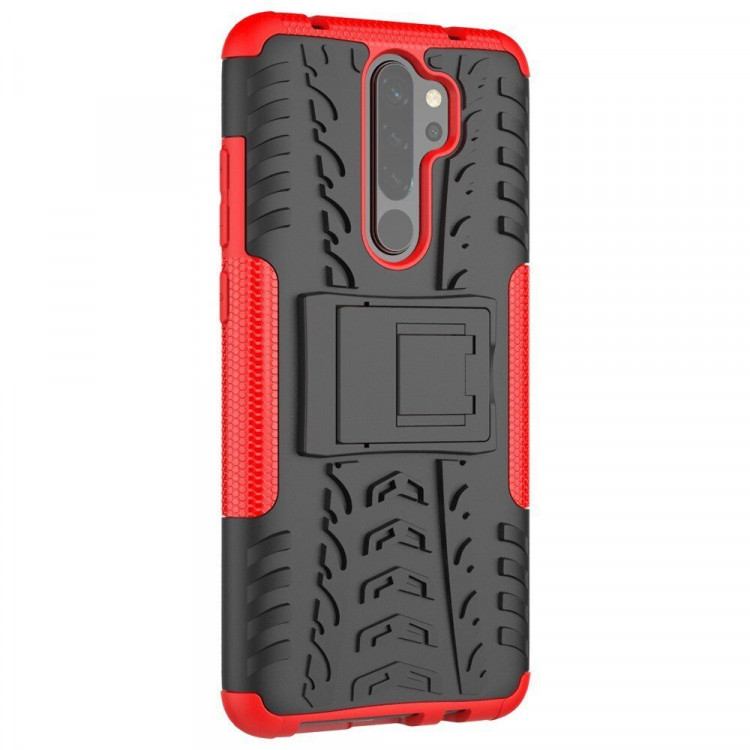 Чехол Hybrid Armor для Xiaomi Redmi Note 8 Pro (черный + красный)
