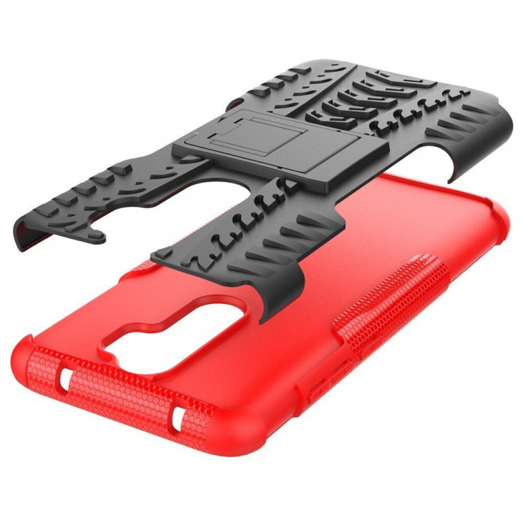 Чехол Hybrid Armor для Xiaomi Redmi Note 8 Pro (черный + красный)