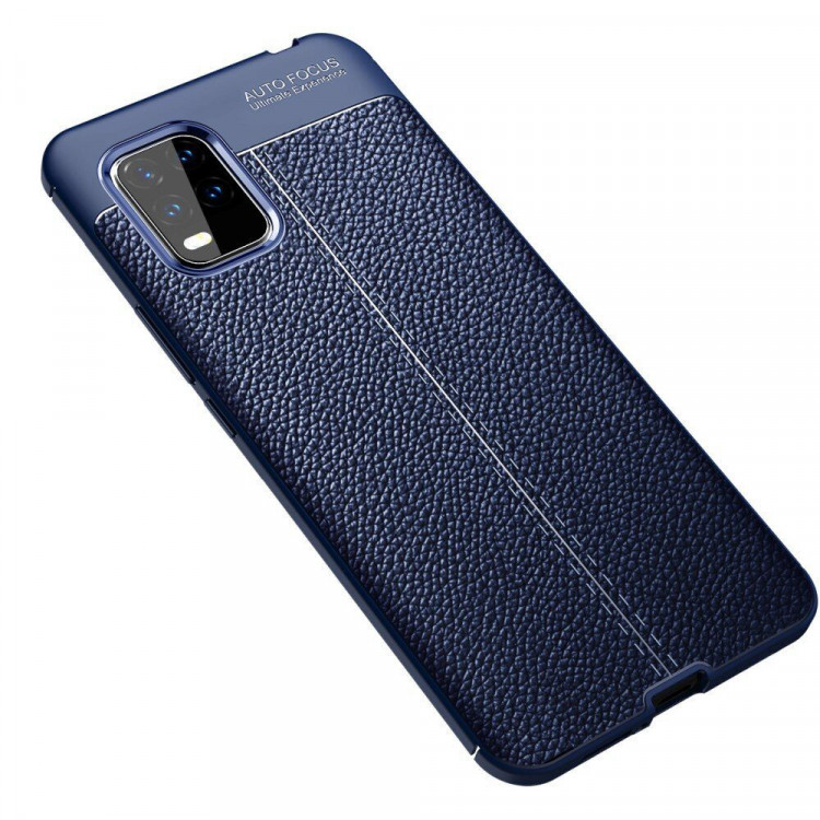 Чехол-накладка Litchi Grain для Xiaomi Mi 10 Youth 5G / Xiaomi Mi 10 Lite 5G (темно-синий)