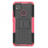 Чехол Hybrid Armor для Xiaomi Redmi 9C (черный + розовый)
