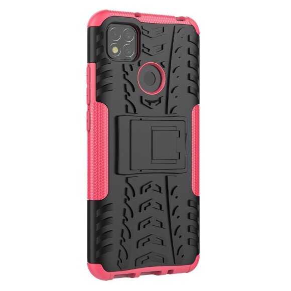 Чехол Hybrid Armor для Xiaomi Redmi 9C (черный + розовый)