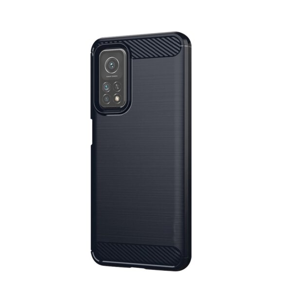 Чехол-накладка Carbon Fibre для Xiaomi Mi 10T 5G / Mi 10T Pro 5G / Redmi K30S (темно-синий)