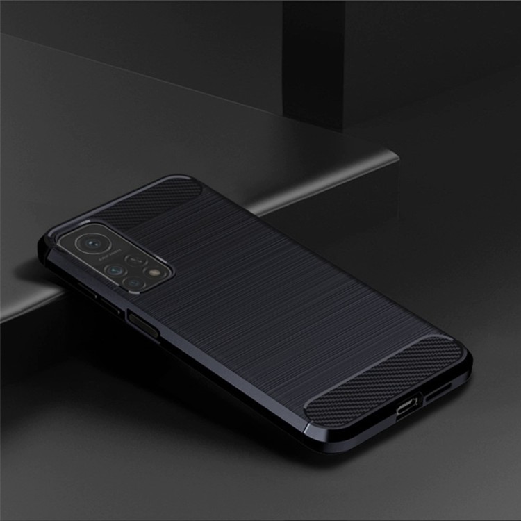 Чехол-накладка Carbon Fibre для Xiaomi Mi 10T 5G / Mi 10T Pro 5G / Redmi K30S (темно-синий)