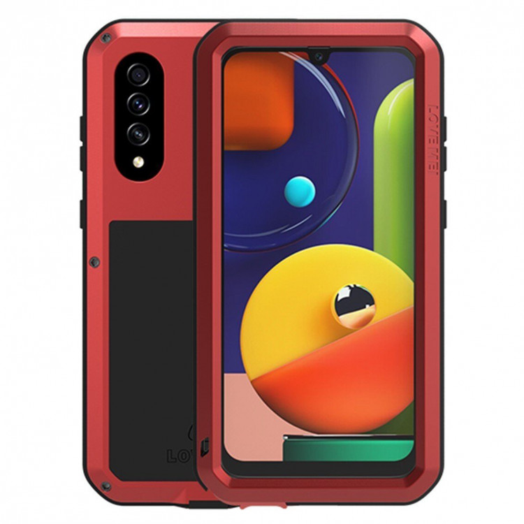 Гибридный чехол LOVE MEI для Samsung Galaxy A50s (красный)