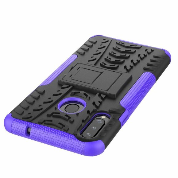 Чехол Hybrid Armor для Samsung Galaxy A20s (черный + фиолетовый)