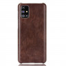 Кожаная накладка-чехол для Samsung Galaxy M31s (коричневый)