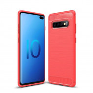 Чехол-накладка Carbon Fibre для Samsung Galaxy S10+ (Plus) (красный) Чехол-накладка Carbon Fibre для Samsung Galaxy S10+ (Plus) (красный)