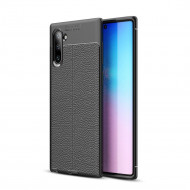 Чехол-накладка Litchi Grain для Samsung Galaxy Note 10 (черный) Чехол-накладка Litchi Grain для Samsung Galaxy Note 10 (черный)
