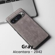 Чехол из алькантары для Google Pixel 9, Pixel 9 Pro (серый) Чехол из алькантары для Google Pixel 9, Pixel 9 Pro (серый)