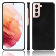 Кожаная накладка-чехол для Samsung Galaxy S21+ (Plus) (черный)
