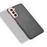 Кожаная накладка-чехол для Samsung Galaxy S21+ (Plus) (черный)