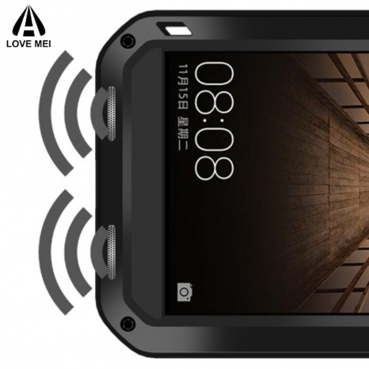 Гибридный чехол LOVE MEI для Huawei Mate 9 (серебряный)