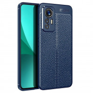 Чехол-накладка Litchi Grain для Xiaomi 12 Lite (темно-синий)