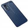 Чехол-накладка Litchi Grain для Xiaomi 12 Lite (темно-синий)