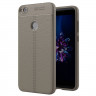 Чехол-накладка Litchi Grain для Huawei Honor 8 lite / P8 Lite 2017 (серый)