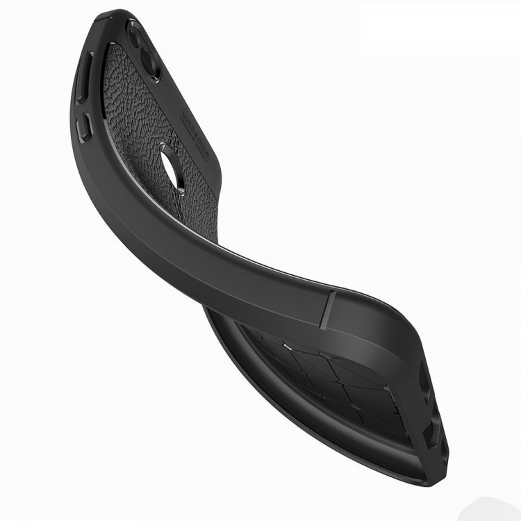 Чехол-накладка Litchi Grain для Huawei Honor 8 lite / P8 Lite 2017 (серый)