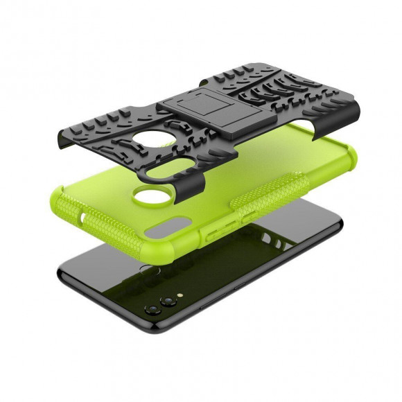 Чехол Hybrid Armor для Huawei Honor 8X (черный + зеленый)