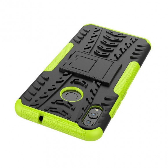 Чехол Hybrid Armor для Huawei Honor 8X (черный + зеленый)