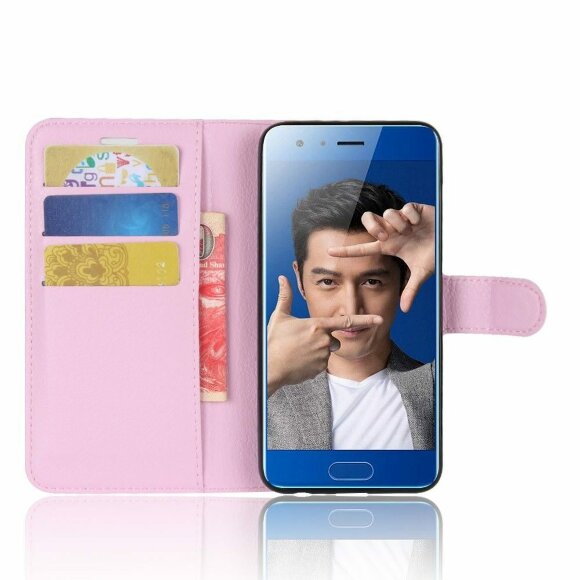 Чехол с визитницей для Huawei Honor 9 (розовый)