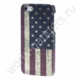Пластиковый чехол Retro American Flag для iPhone 5