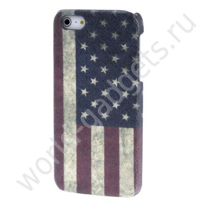 Пластиковый чехол Retro American Flag для iPhone 5