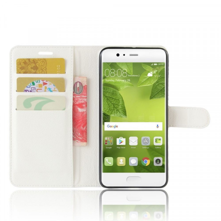 Чехол с визитницей для Huawei P10 Plus (белый)