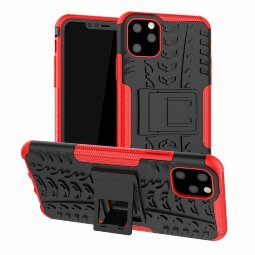 Чехол Hybrid Armor для iPhone 11 Pro Max (черный + красный)