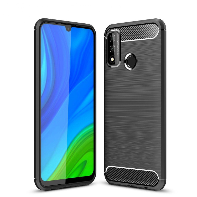 Чехол-накладка Carbon Fibre для Huawei P smart 2020 (черный)