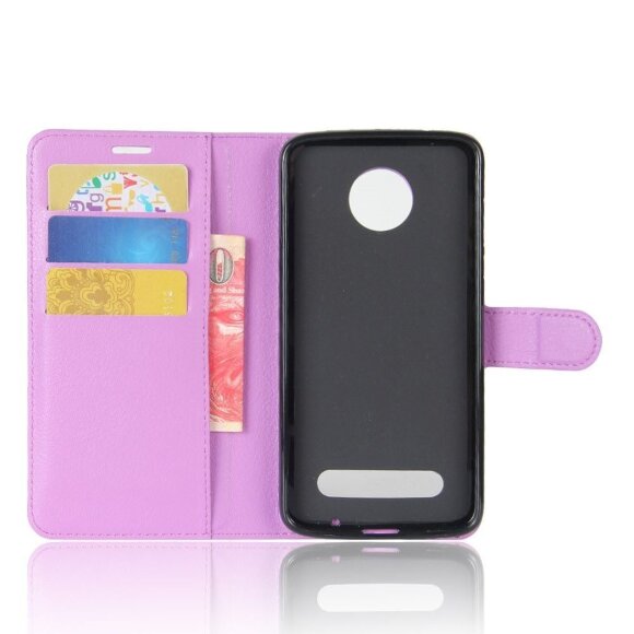 Чехол с визитницей для Motorola Moto Z2 Play (фиолетовый)