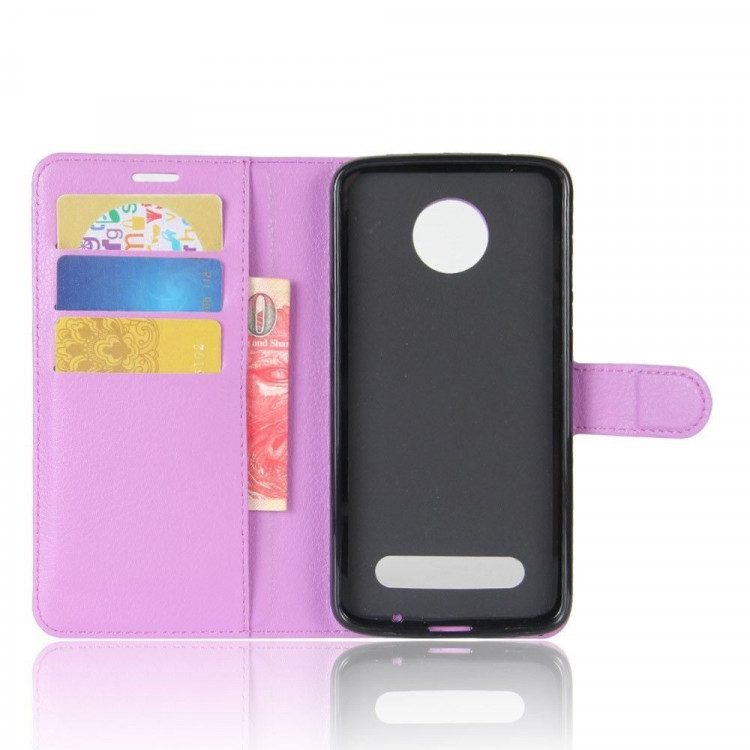 Чехол с визитницей для Motorola Moto Z2 Play (фиолетовый)