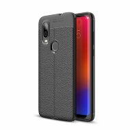 Чехол-накладка Litchi Grain для Motorola P40 / Motorola One Vision (черный)