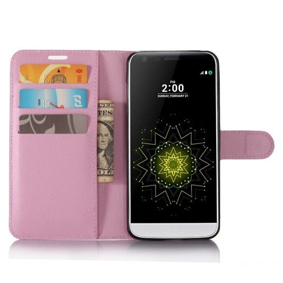 Чехол с визитницей для LG G6 (розовый) Чехол с визитницей для LG G6 (розовый)