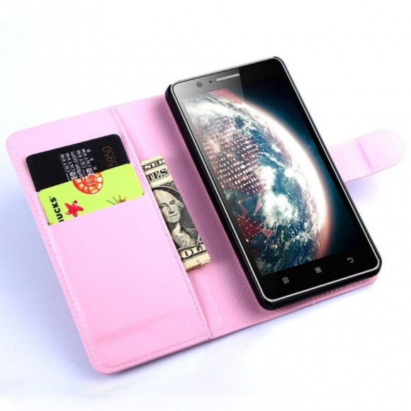 Чехол с визитницей для Lenovo A536 (розовый)