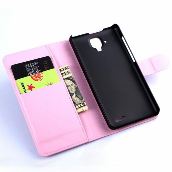 Чехол с визитницей для Lenovo A536 (розовый)